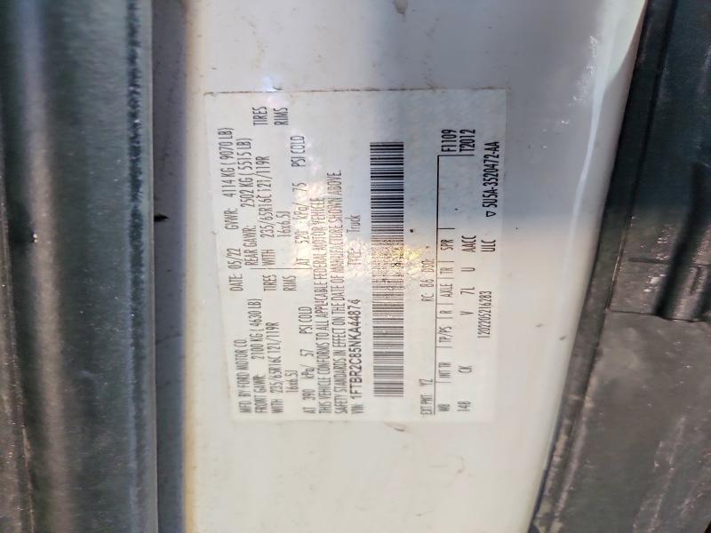 61020886 :رقم المزاد ، 1FTBR2C85NKA44874 vin ، 2022 Ford Transit مزاد بيع