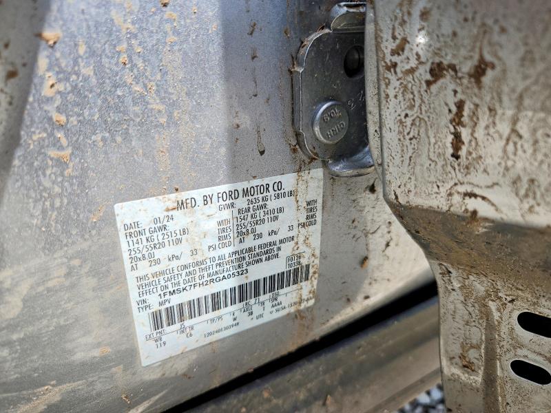 2024 Ford Explorer მანქანა იყიდება აუქციონზე, vin: 1FMSK7FH2RGA05323, აუქციონის ნომერი: 62236366