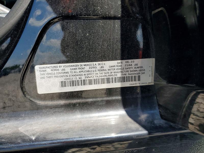 Aukcja sprzedaży 2010 Volkswagen Jetta, vin: 3VWAZ7AJ4AM149520, numer aukcji: 63208086