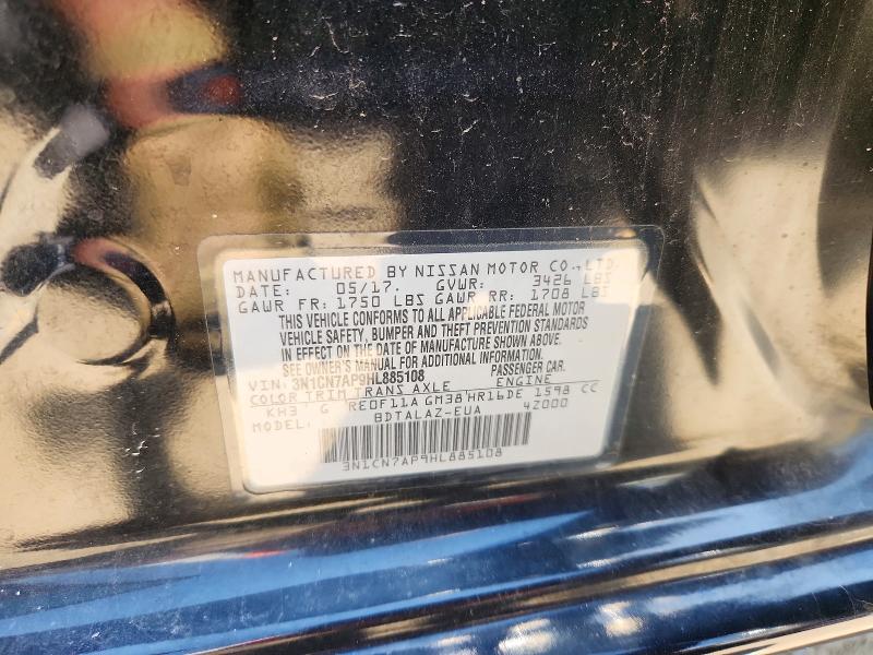 Продажа на аукционе авто 2017 Nissan Versa, vin: 3N1CN7AP9HL885108, номер лота: 60493056