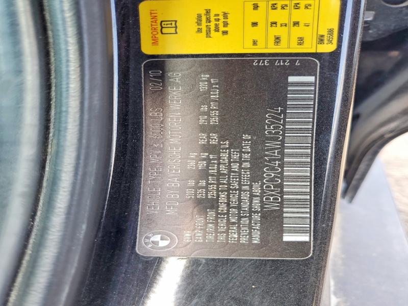 Продаж на аукціоні авто 2010 Bmw X3, vin: WBXPC9C41AWJ35224, номер лоту: 59339616