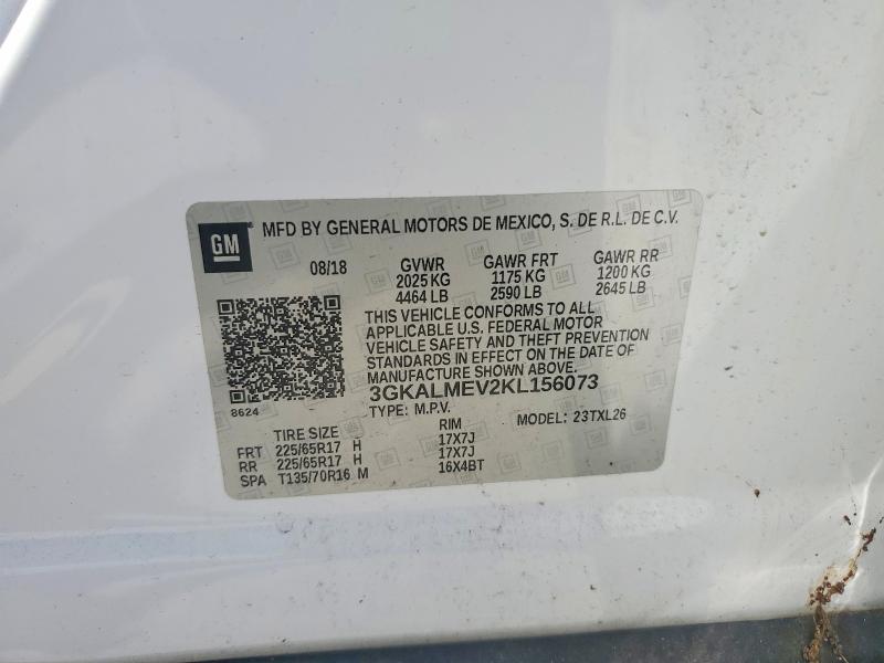 58728386 :رقم المزاد ، 3GKALMEV2KL156073 vin ، 2019 Gmc Terrain مزاد بيع