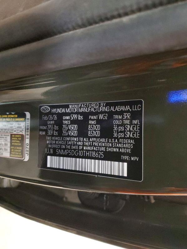 Продаж на аукціоні авто 2026 Hyundai Santa Fe, vin: 5NMP5DG10TH118625, номер лоту: 62023096