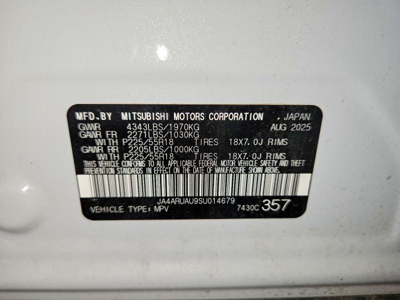 Продажа на аукционе авто 2025 Mitsubishi Outlander Sport, vin: JA4ARUAU9SU014679, номер лота: 59032426