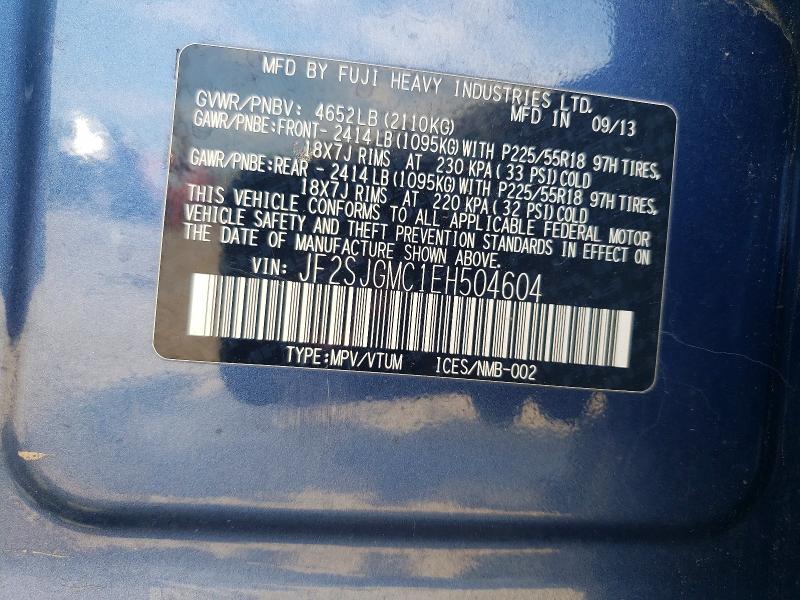 Продаж на аукціоні авто 2014 Subaru Forester, vin: JF2SJGMC1EH504604, номер лоту: 60505816