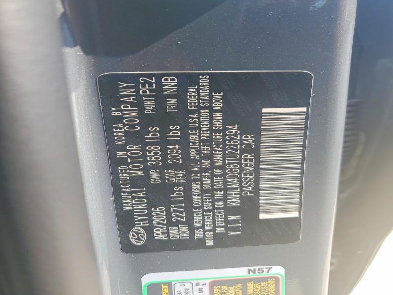 2026 Hyundai Elantra მანქანა იყიდება აუქციონზე, vin: KMHLM4DG8TU226294, აუქციონის ნომერი: 62759076