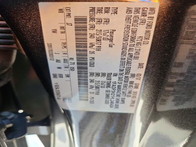 Aukcja sprzedaży 2017 Ford Focus, vin: 1FADP3H21HL248424, numer aukcji: 62033086