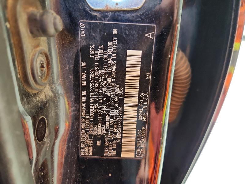 61997536 :رقم المزاد ، 5TBDV58137S462808 vin ، 2007 Toyota Tundra مزاد بيع