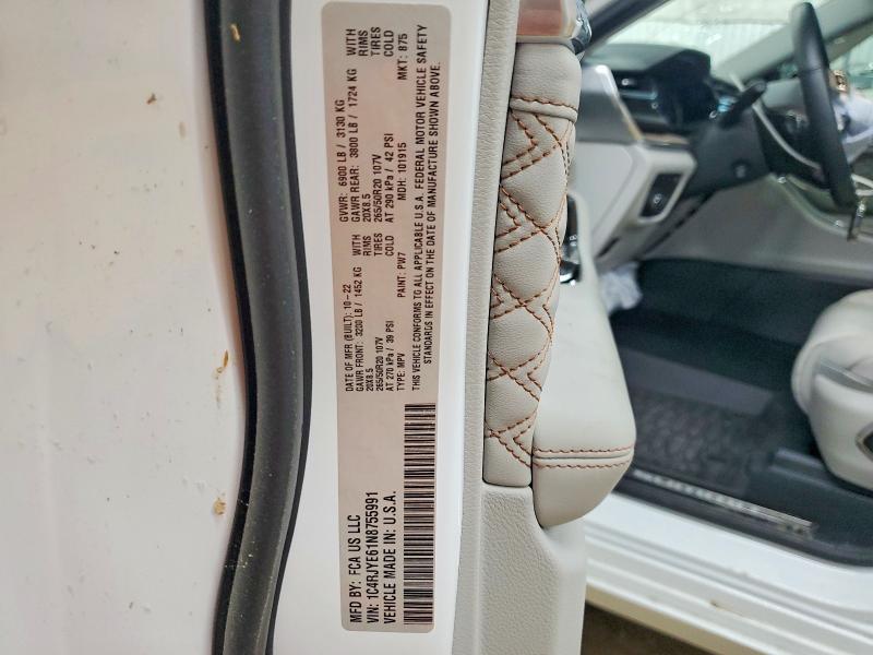 Aukcja sprzedaży 2022 Jeep Grand Cherokee, vin: 1C4RJYE61N8755991, numer aukcji: 61664566
