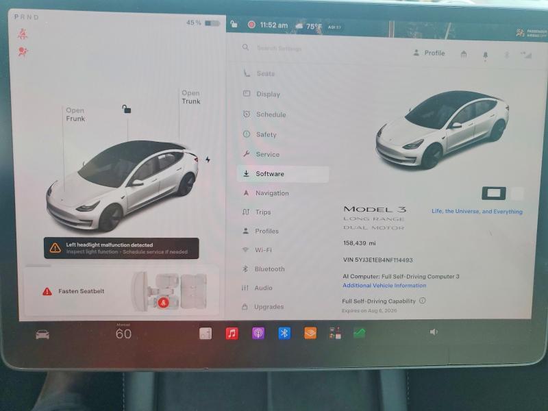 Продаж на аукціоні авто 2022 Tesla Model 3, vin: 5YJ3E1EB4NF114493, номер лоту: 61561306