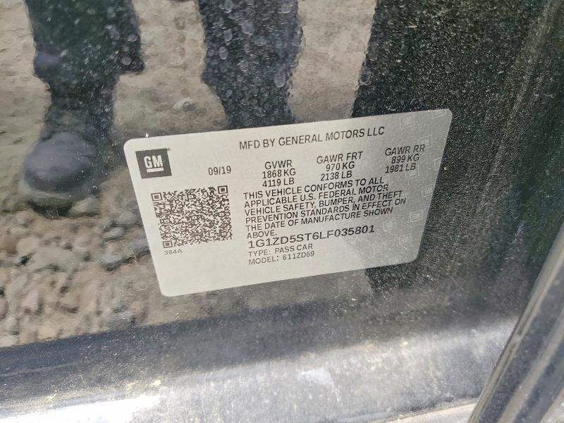 2020 Chevrolet Malibu მანქანა იყიდება აუქციონზე, vin: 1G1ZD5ST6LF035801, აუქციონის ნომერი: 85622925