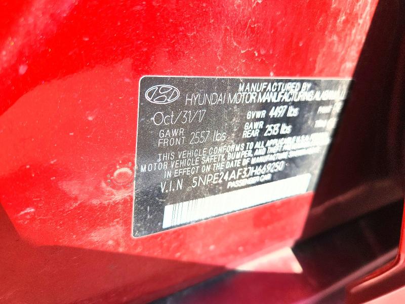 Aukcja sprzedaży 2018 Hyundai Sonata, vin: 5NPE24AF3JH669250, numer aukcji: 60687826