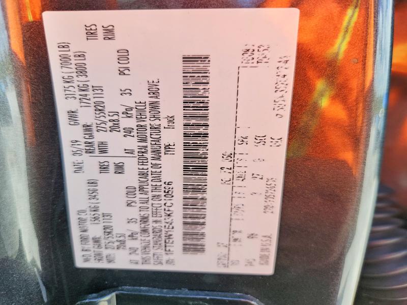 Продаж на аукціоні авто 2019 Ford F150, vin: 1FTEW1E43KFC10596, номер лоту: 62210086