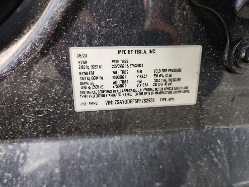 Aukcja sprzedaży 2023 Tesla Model Y, vin: 7SAYGDEF6PF782936, numer aukcji: 62222866