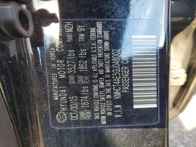 Aukcja sprzedaży 2016 Hyundai Accent Sedan, vin: KMHCT4AE5GU048002, numer aukcji: 60236796