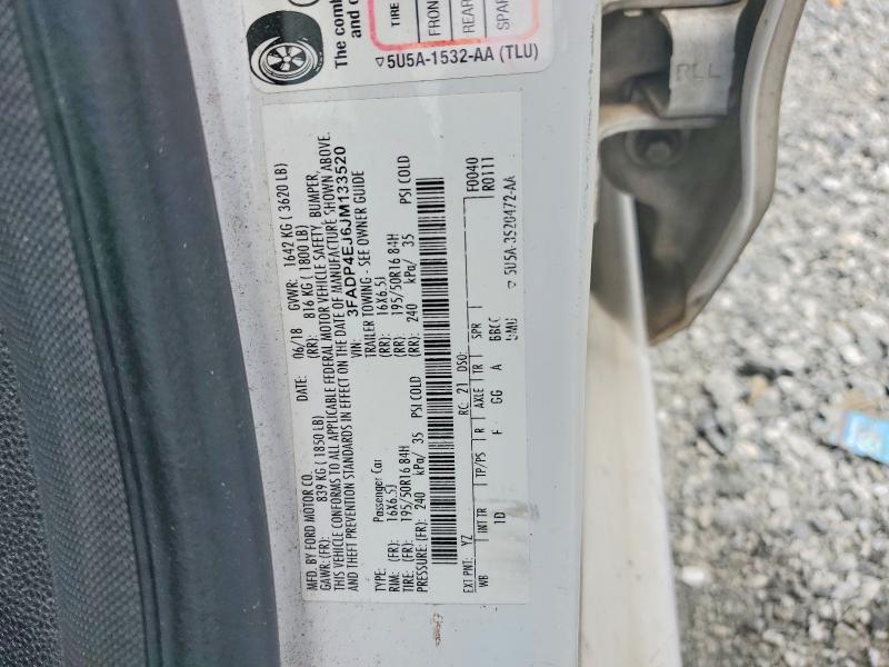 62042196 :رقم المزاد ، 3FADP4EJ6JM133520 vin ، 2018 Ford Fiesta مزاد بيع