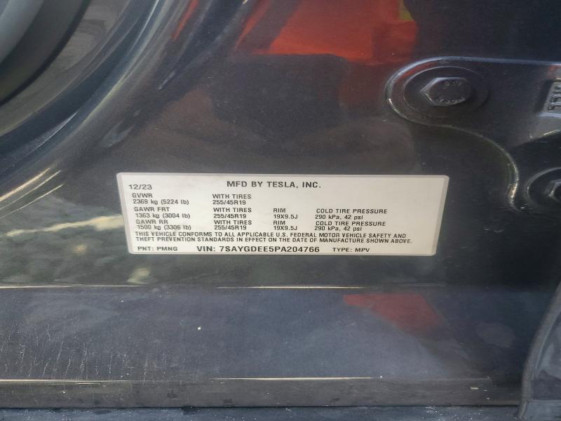 Продажа на аукционе авто 2023 Tesla Model Y, vin: 7SAYGDEE5PA204766, номер лота: 61303216