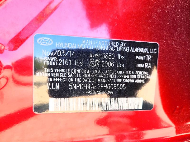 Aukcja sprzedaży 2015 Hyundai Elantra, vin: 5NPDH4AE2FH606505, numer aukcji: 59955206