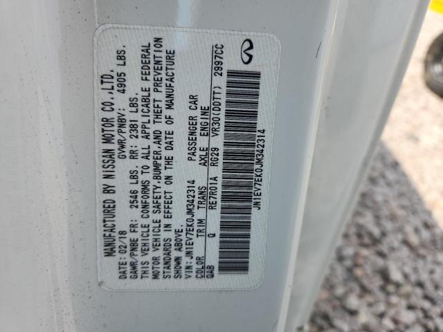 62544766 :رقم المزاد ، JN1EV7EK0JM342314 vin ، 2018 Infiniti Q60 مزاد بيع