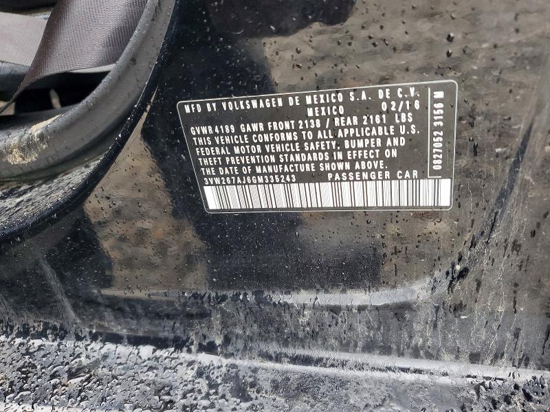 Aukcja sprzedaży 2016 Volkswagen Jetta, vin: 3VW267AJ6GM335243, numer aukcji: 62970256