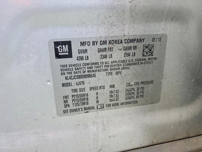 Продажа на аукционе авто 2013 Buick Encore, vin: KL4CJCSB0DB095545, номер лота: 60245676