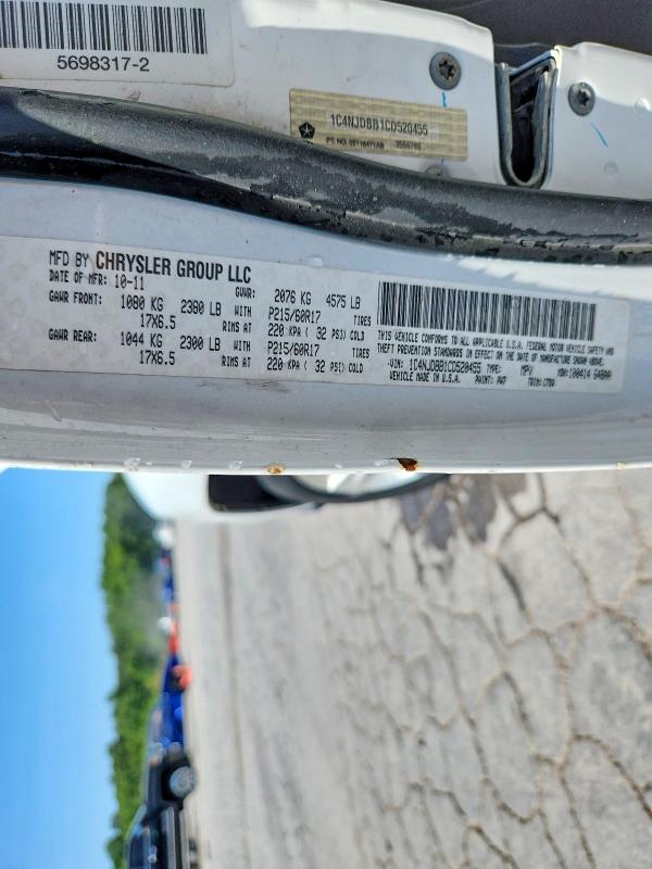 Продажа на аукционе авто 2012 Jeep Compass, vin: 1C4NJDBB1CD520455, номер лота: 61877686