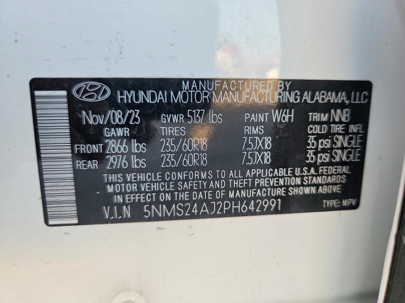 Продаж на аукціоні авто 2023 Hyundai Santa Fe, vin: 5NMS24AJ2PH642991, номер лоту: 61983456