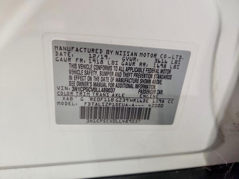 Aukcja sprzedaży 2020 Nissan Kicks, vin: 3N1CP5CV0LL489037, numer aukcji: 61065986