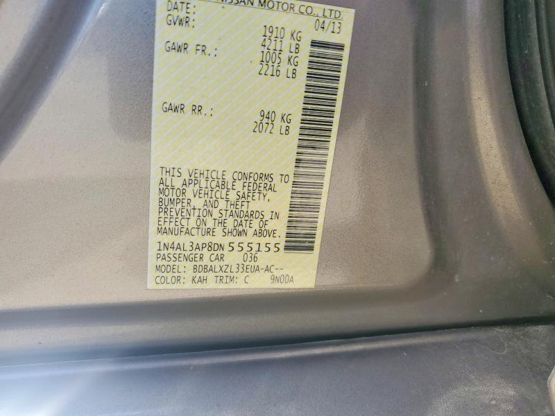 Продажа на аукционе авто 2013 Nissan Altima, vin: 1N4AL3AP8DN555155, номер лота: 60634506
