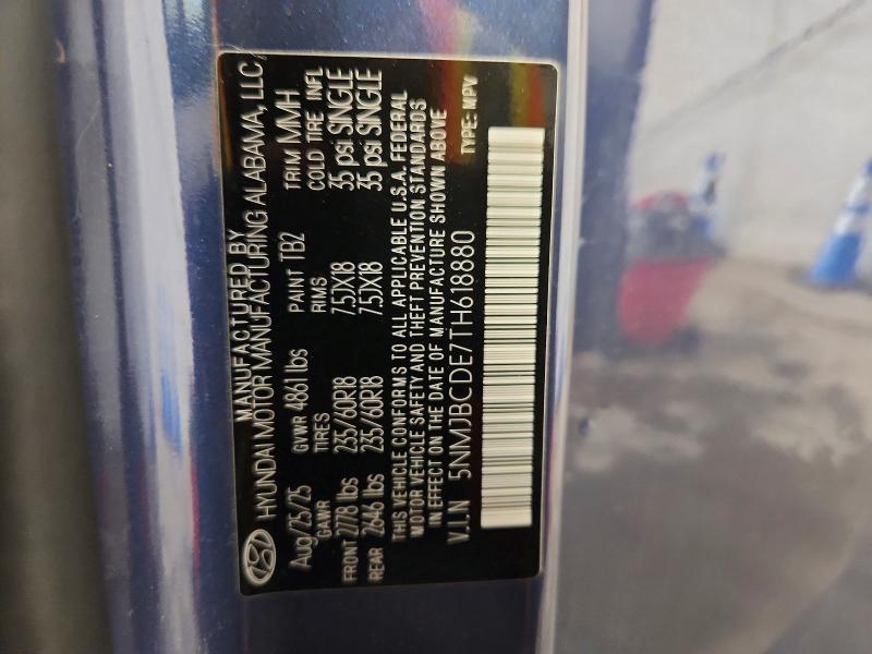 61601666 :رقم المزاد ، 5NMJBCDE7TH618880 vin ، 2026 Hyundai Tucson مزاد بيع