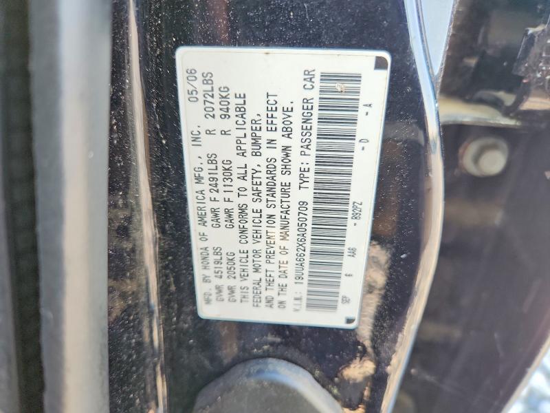 2006 Acura 3.2tl მანქანა იყიდება აუქციონზე, vin: 19UUA662X6A050709, აუქციონის ნომერი: 60881776