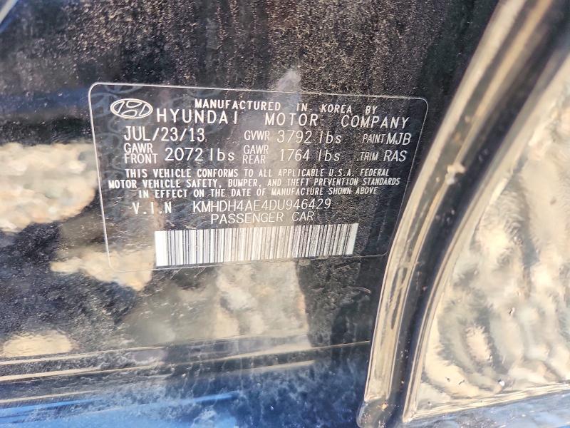 Продаж на аукціоні авто 2013 Hyundai Elantra, vin: KMHDH4AE4DU946429, номер лоту: 61712246