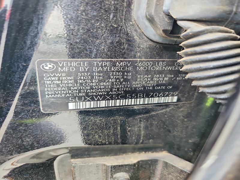 2011 Bmw X3 მანქანა იყიდება აუქციონზე, vin: 5UXWX5C55BL706729, აუქციონის ნომერი: 60005166