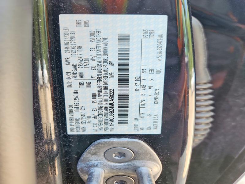 2021 Ford Escape მანქანა იყიდება აუქციონზე, vin: 1FMCU9BZ4MUA58222, აუქციონის ნომერი: 61237756