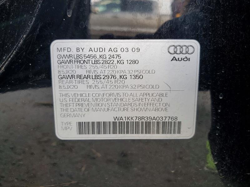Продажа на аукционе авто 2009 Audi Q5, vin: WA1KK78R39A037768, номер лота: 61532466