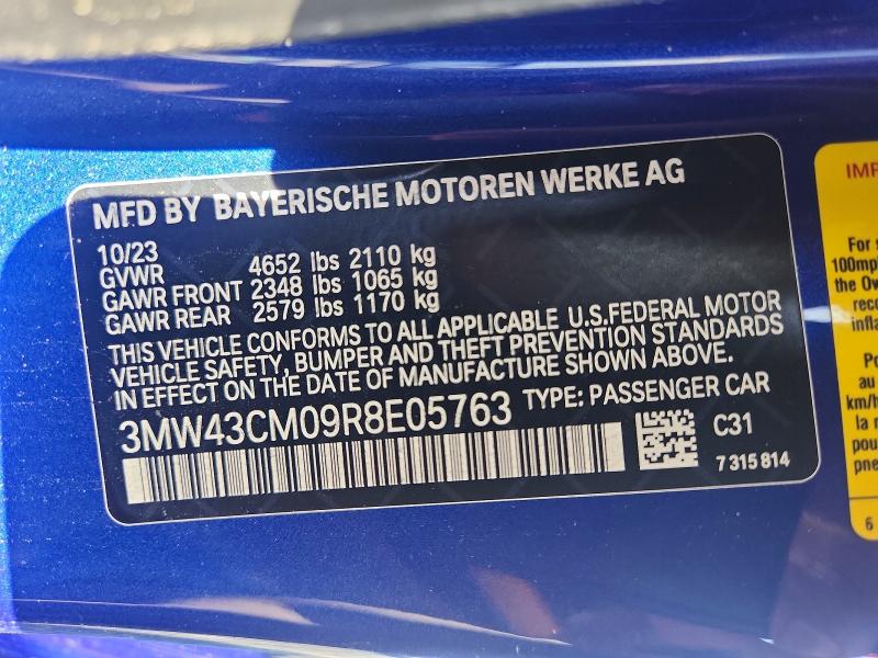 Продаж на аукціоні авто 2024 Bmw M240i, vin: 3MW43CM09R8E05763, номер лоту: 59265636