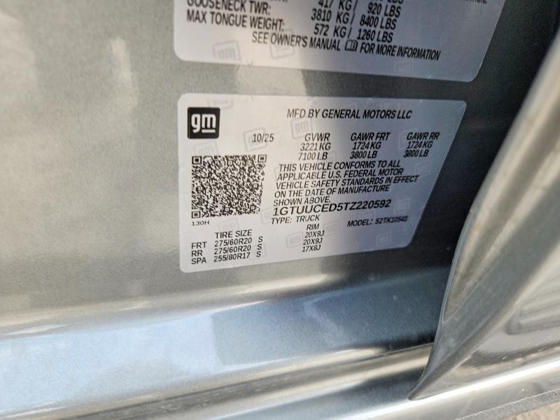 Продажа на аукционе авто 2026 Gmc Sierra, vin: 1GTUUCED5TZ220592, номер лота: 61790216