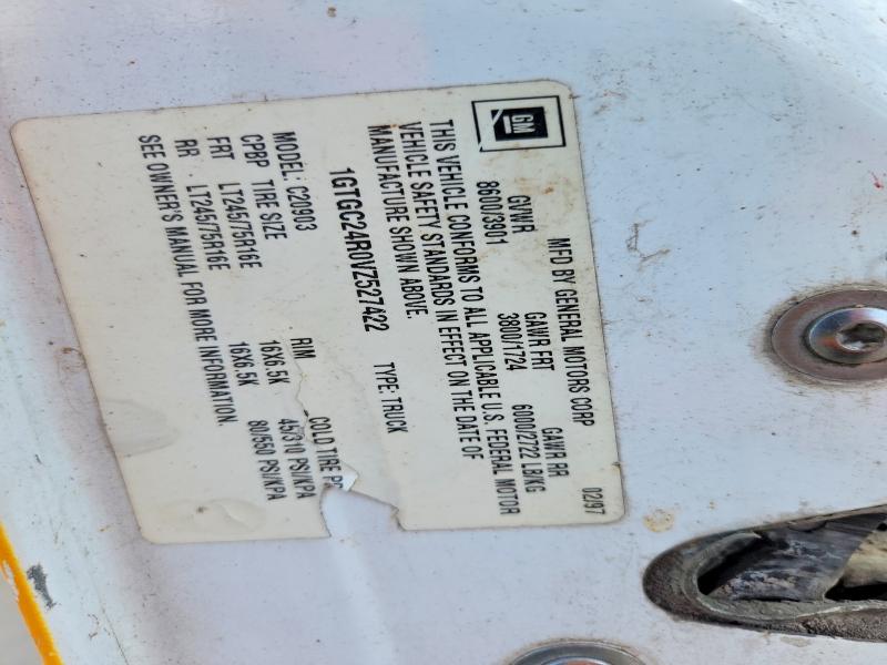 Aukcja sprzedaży 1997 Gmc Sierra, vin: 1GTGC24R0VZ527422, numer aukcji: 62876116