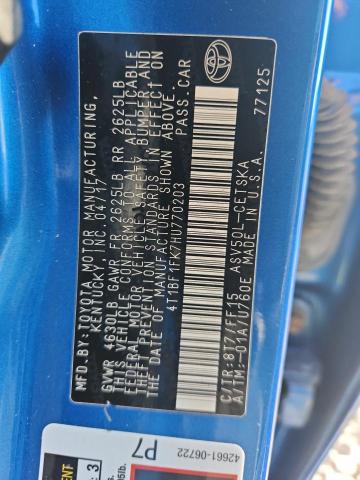 2017 Toyota Camry მანქანა იყიდება აუქციონზე, vin: 4T1BF1FK7HU770203, აუქციონის ნომერი: 59673786
