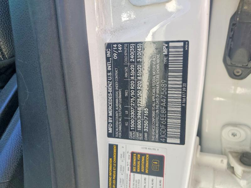 Продажа на аукционе авто 2015 Mercedes-benz Gl, vin: 4JGDF6EE8FA475689, номер лота: 60514906