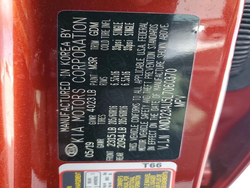 41631776 :رقم المزاد ، KNDJ23AU5L7060370 vin ، 2020 Kia Soul مزاد بيع