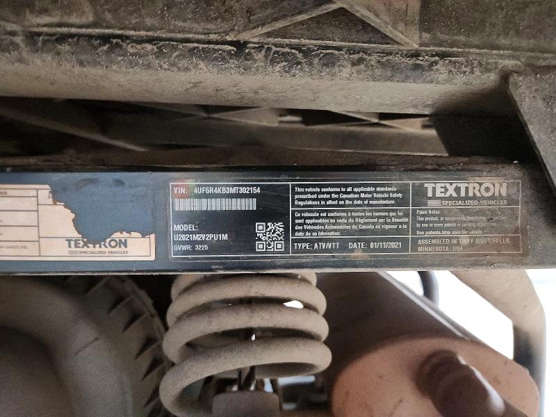 2021 Tracker Unknown მანქანა იყიდება აუქციონზე, vin: 4UF5R4KB3MT302154, აუქციონის ნომერი: 59113496