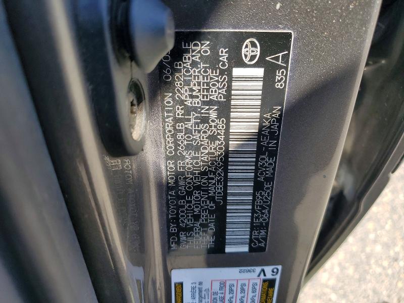 60887146 :رقم المزاد ، JTDBE32K953034485 vin ، 2005 Toyota Camry مزاد بيع