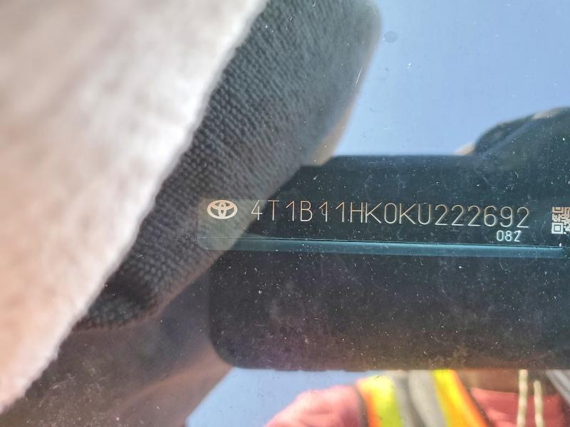 Продажа на аукционе авто 2019 Toyota Camry, vin: 4T1B11HK0KU222692, номер лота: 60068306