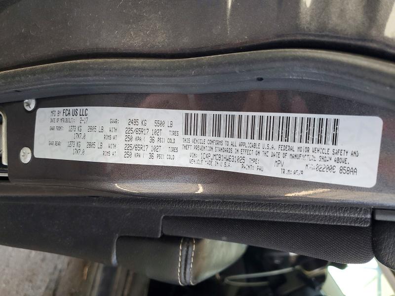 60031506 :رقم المزاد ، 1C4PJMCB1HW631025 vin ، 2017 Jeep Cherokee مزاد بيع