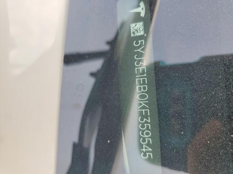 60546656 :رقم المزاد ، 5YJ3E1EB0KF359545 vin ، 2019 Tesla Model 3 مزاد بيع