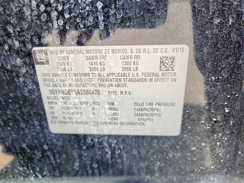 Продаж на аукціоні авто 2010 Cadillac Srx, vin: 3GYFNDEY5AS580478, номер лоту: 60084486