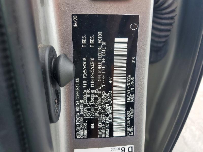 Aukcja sprzedaży 2020 Lexus Gx, vin: JTJAM7BX0L5263234, numer aukcji: 60685846