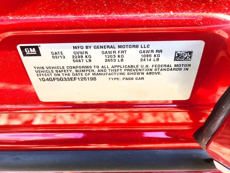 61851856 :رقم المزاد ، 1G4GF5G33EF126198 vin ، 2014 Buick Lacrosse مزاد بيع