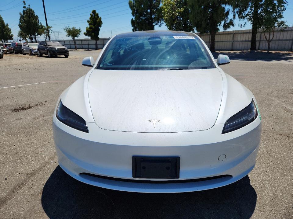 59340046 :رقم المزاد ، 5YJ3E1EA6SF050721 vin ، 2025 Tesla Model 3 مزاد بيع
